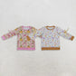 Sibling Baby Girls Kids Long Sleeves Pumpkins Bows Shirts Fall Tops Clothes RTS
