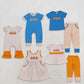 Sibling Baby Boys Girls Kids Embroidery Pumpkins Rompers Dress Thanksgiving Sets Clothes RTS