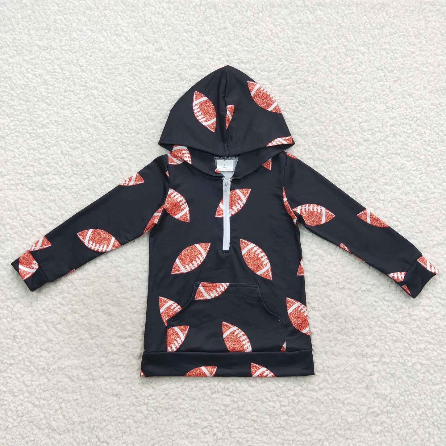 BT0302 Baby Boy Football Long Sleeves Hoodie Zipper Cardigan Tops