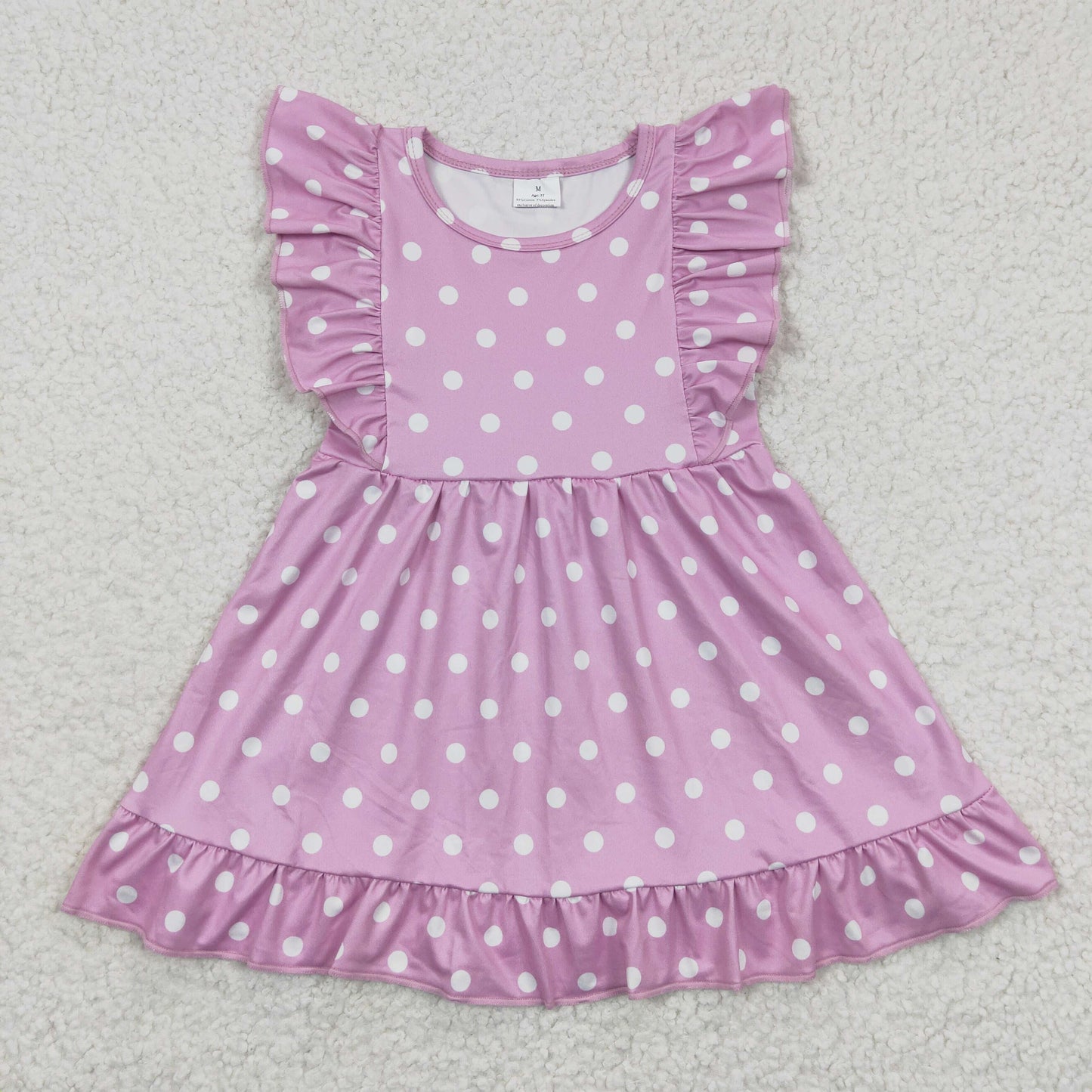 GSD0362 Baby Girl Summer Dots Purple Dress