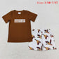 Baby Kids Toddler Short Sleeves Daddy's Boy Shirt Shorts Sibling Clothes Set RTS