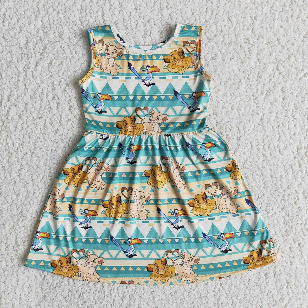 Promotion E13-1 Baby Girl Sleeveless Lion Dress