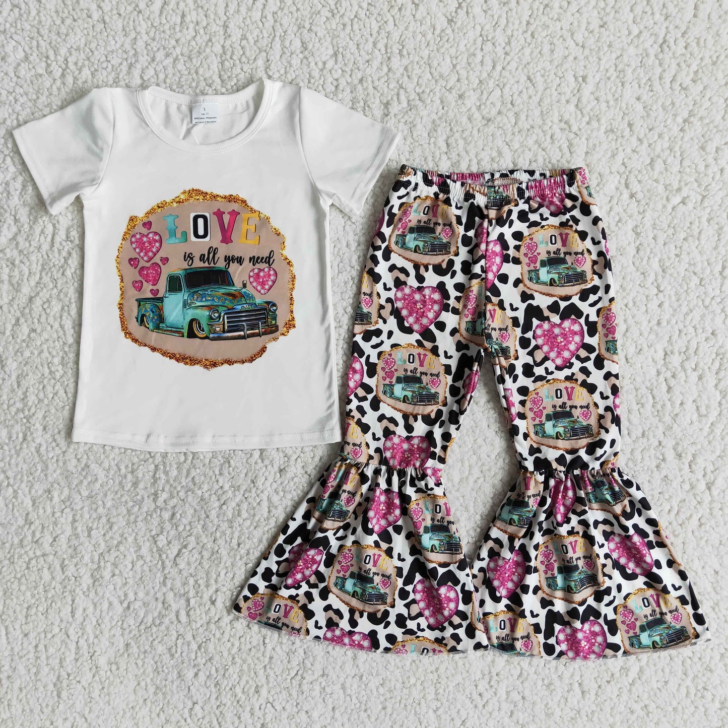 Promotion Love Is All You Need Bell Pants Car Set