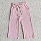 Baby Girl Cotton Ribbed Pockets Pants Sibling Clothes RTS