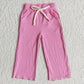 Baby Girl Cotton Ribbed Pockets Pants Sibling Clothes RTS