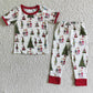 Promotion E2-2 Baby Boy Short Sleeves Christmas Face Pajamas Set