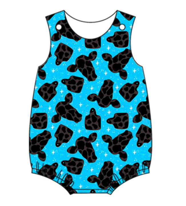 Baby Boy Girl Western Cow Sibling Dress Romper Clothes Set ( Moq 5 Each style )
