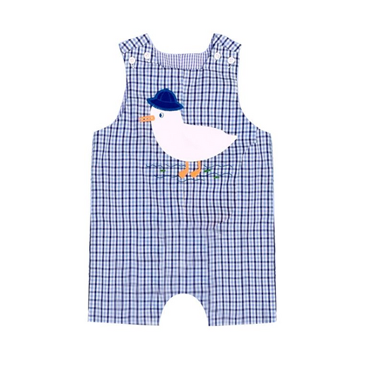 Moq 3 Pre-order SR1254 Baby Boy Plaid Blue One Piece Romper