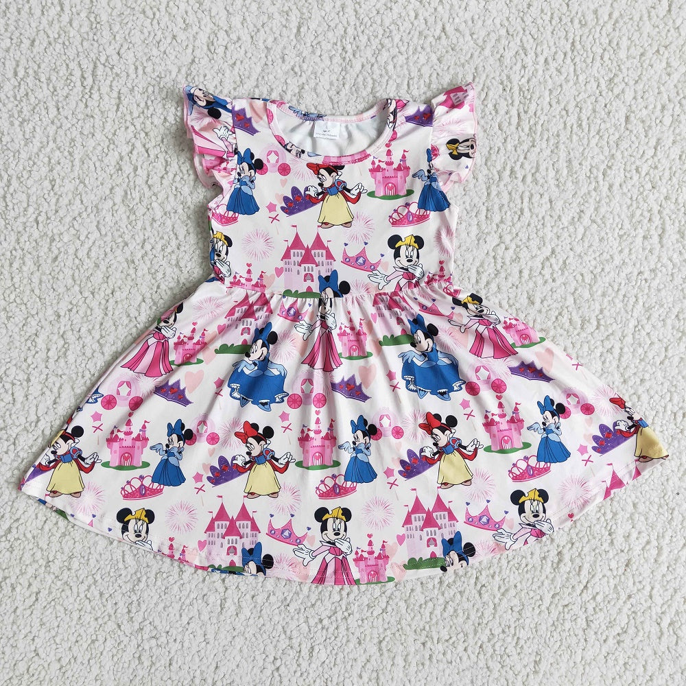 Promotion E6-5 Summer Baby Girl Short Sleeves Princess Dress