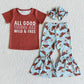 Promotion Baby Girl Short Sleeves Shirt Floral Butterflies Bell Pants Set