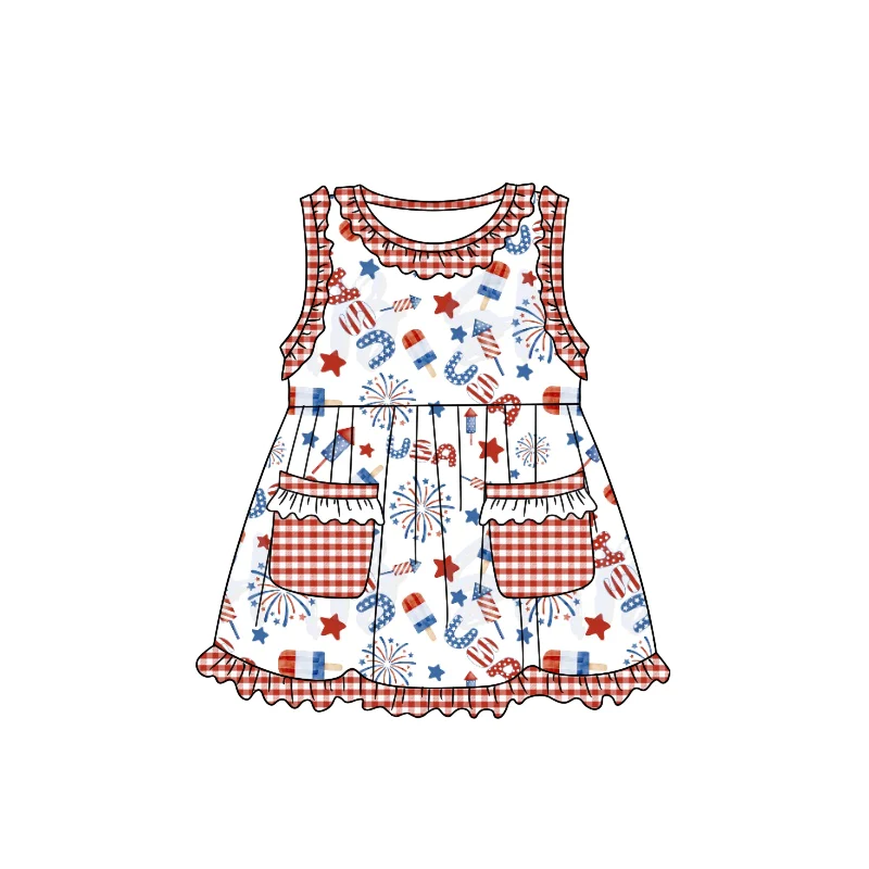 Moq 3 Pre-order GSD1022 Baby Girl July 4th Dress