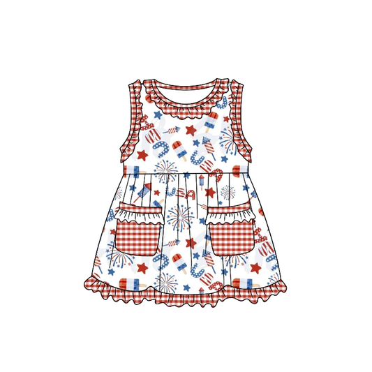 Moq 3 Pre-order GSD1022 Baby Girl July 4th Dress