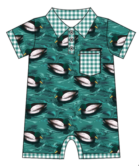 Baby Boy Girl Duck Sibling Matching Dress Romper Clothes Set ( Moq 5 Each style )