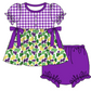 Baby Girl Short Sleeves Mardi Gras Camo Sibling Romper Dress Clothes Set ( Moq 5 Each Design )
