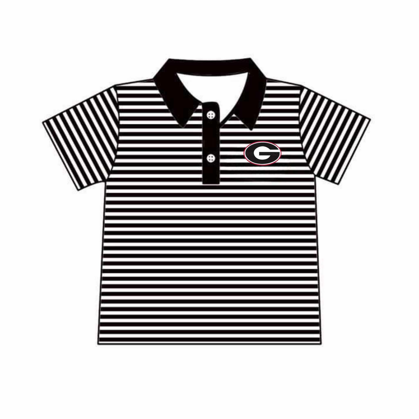 Adult Men Short Sleeves Team Stripes Shirt