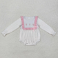 Baby Boy Girl Embroidery Pink Crosses Dots Easter Sibling Romper Dress