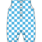 Baby Boy Sibling Blue Checkered Shirt Romper Set Moq 5