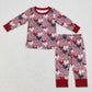 GLP0848 Baby Girl Christmas Long Sleeves Chicken Pants Outfit Pajamas