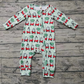 Baby Boy Infant Long Sleeves Green Tree Christmas Zipper Romper