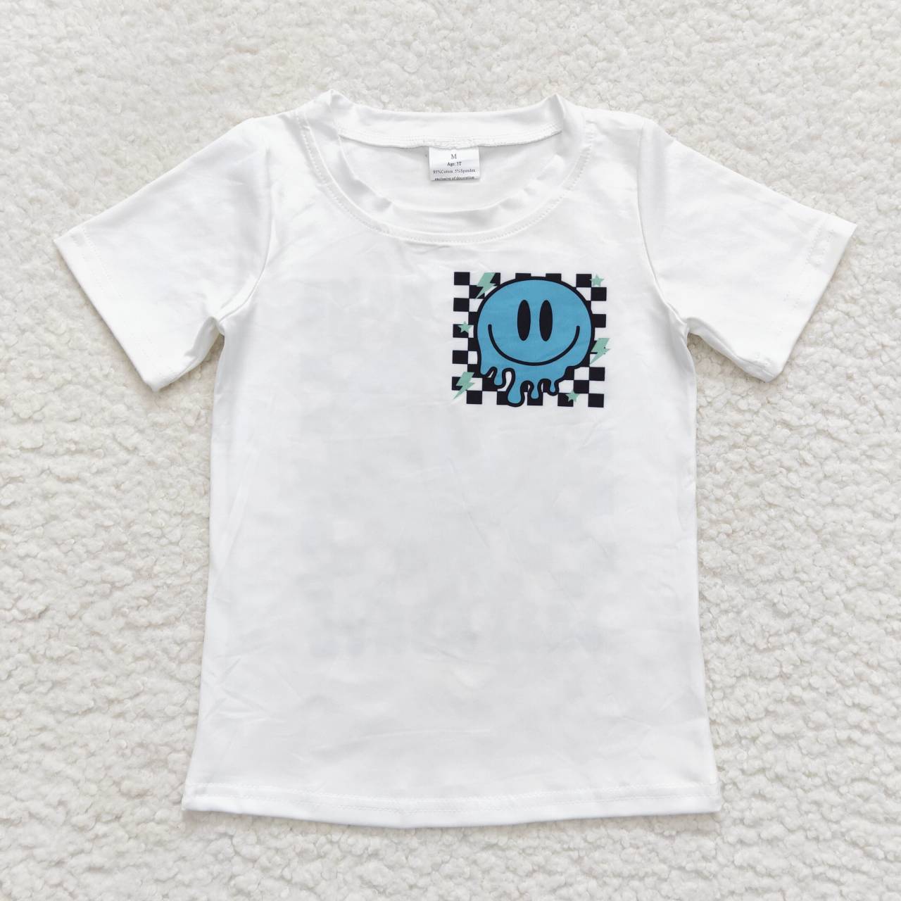 BT0351 Baby Boy Short Sleeves On My Moms Smile Shirt