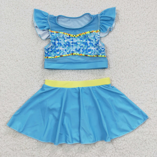 S0148 Baby Girl Princess Swimsuit Summer Bathing Suit Outfit