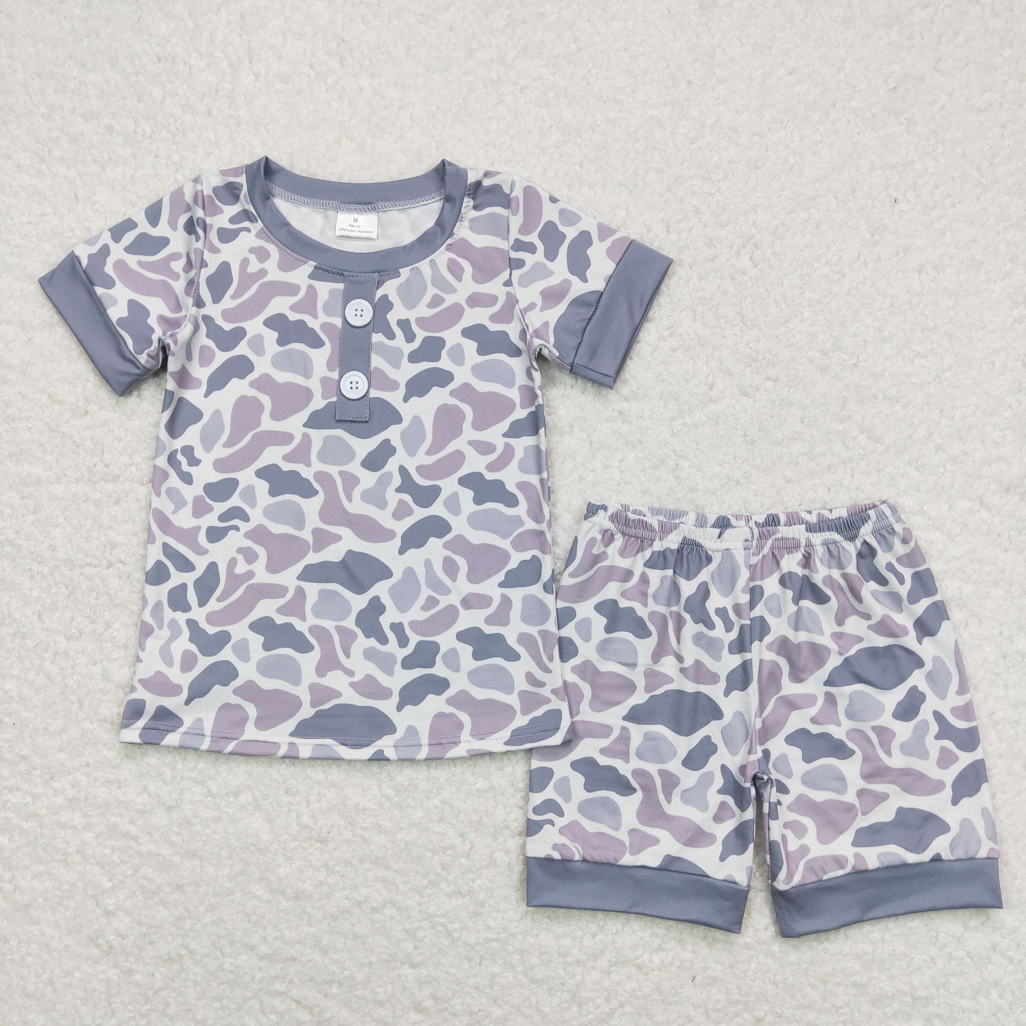 Baby Boy Short Sleeves Shirt Camo Shorts Set Pajamas