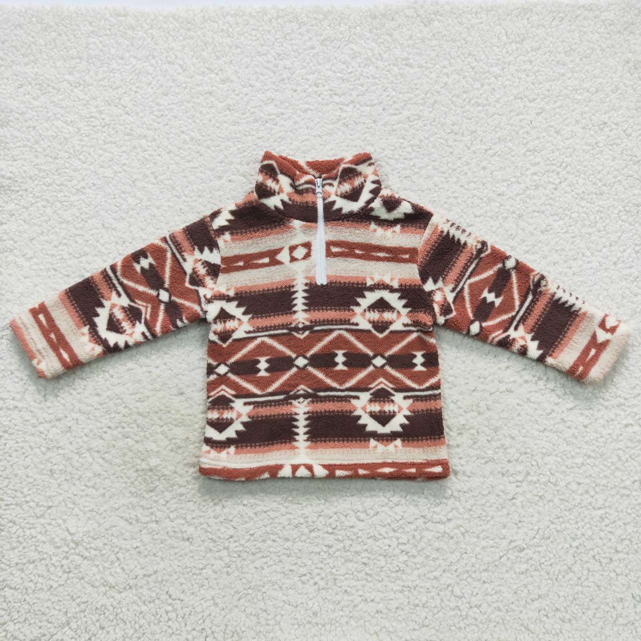 BT0369 Baby Girl Zipper Overcoat Aztec Coat Jacket Pullover