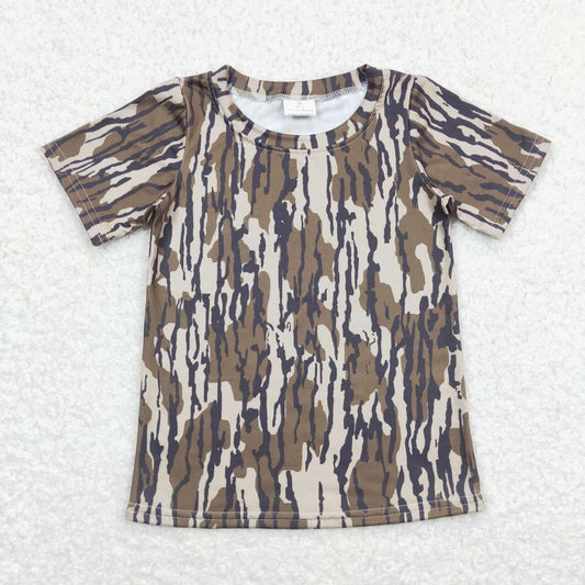 Baby Kids Short Sleeves Camo Tops Shirt