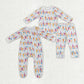 Baby Kids Toddler Long Sleeves Easter Carrots Sibling Romper Clothes Pajamas Set