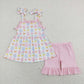 Baby Boy Girl Easter Eggs Sibling Romper Dress Clothes Set