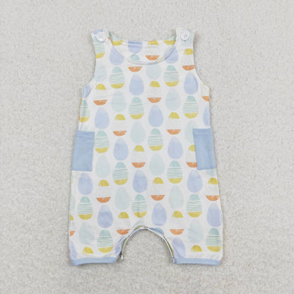 Baby Boy Girl Easter Eggs Sibling Romper Dress Clothes Set