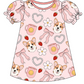 Baby Girl Strawberry Flower Bows Dog Sibling Matching Dress Romper Clothes Set ( Moq 5 Each style )