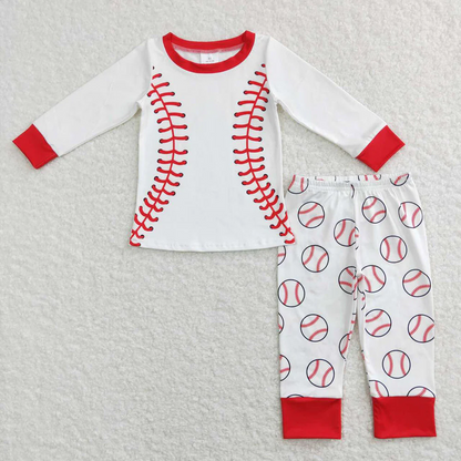 Baby Boy Girl Baseball Sibling Romper Dresse Pajamas Set