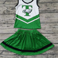 Baby Girl Sleeveless T Tops Green Skirt Shorts Team Clothes Set Moq 5