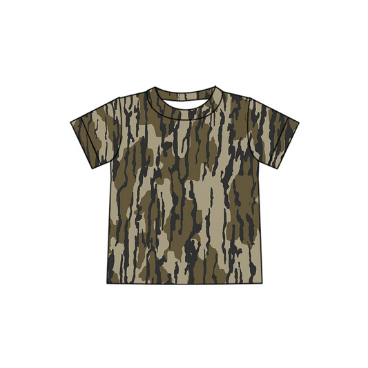 Moq 3 Pre-order BT0623 Baby Boy Short Sleeves Camo Shirt Tops