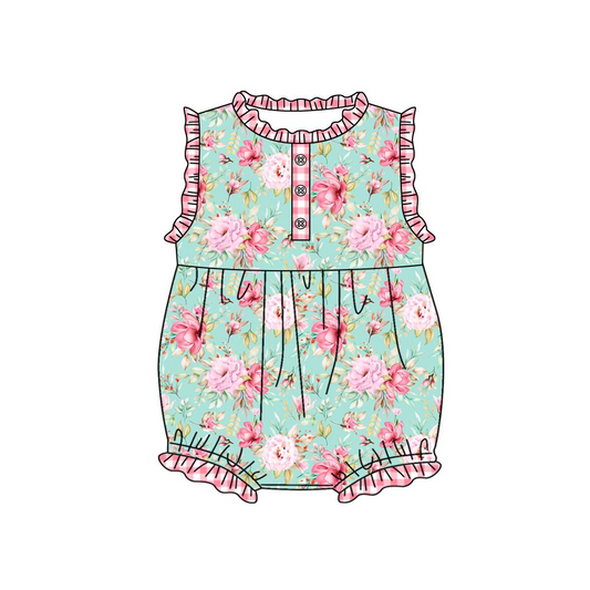 Moq 3 Pre-order SR1293 Baby Girl Floral Summer One Piece Romper