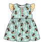 Baby Girl Bee Flower Sibling Romper Dress Clothes Set ( Moq 5 Each Design )