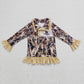 BT0333 Baby Boy Long Sleeves Dog Camo Zipper Hunting Pullover