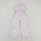 Baby Girl Floral Mouse Pants Overalls Jumpsuit