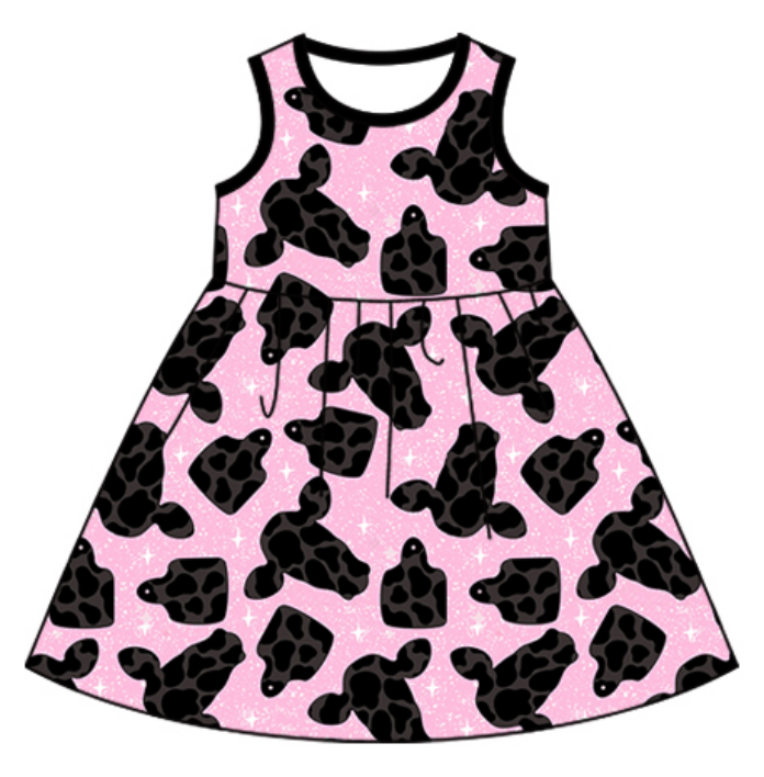 Baby Boy Girl Western Cow Sibling Dress Romper Clothes Set ( Moq 5 Each style )