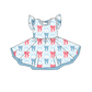 Baby Girl Short Sleeves Bows Sibling Twirl Dress ( Moq 5 Each Style ) 3.7