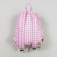 Baby Girl Pink Plaid Backpack Bags