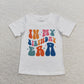 Baby Girl Short Sleeves Birthday Face Shirt Tops