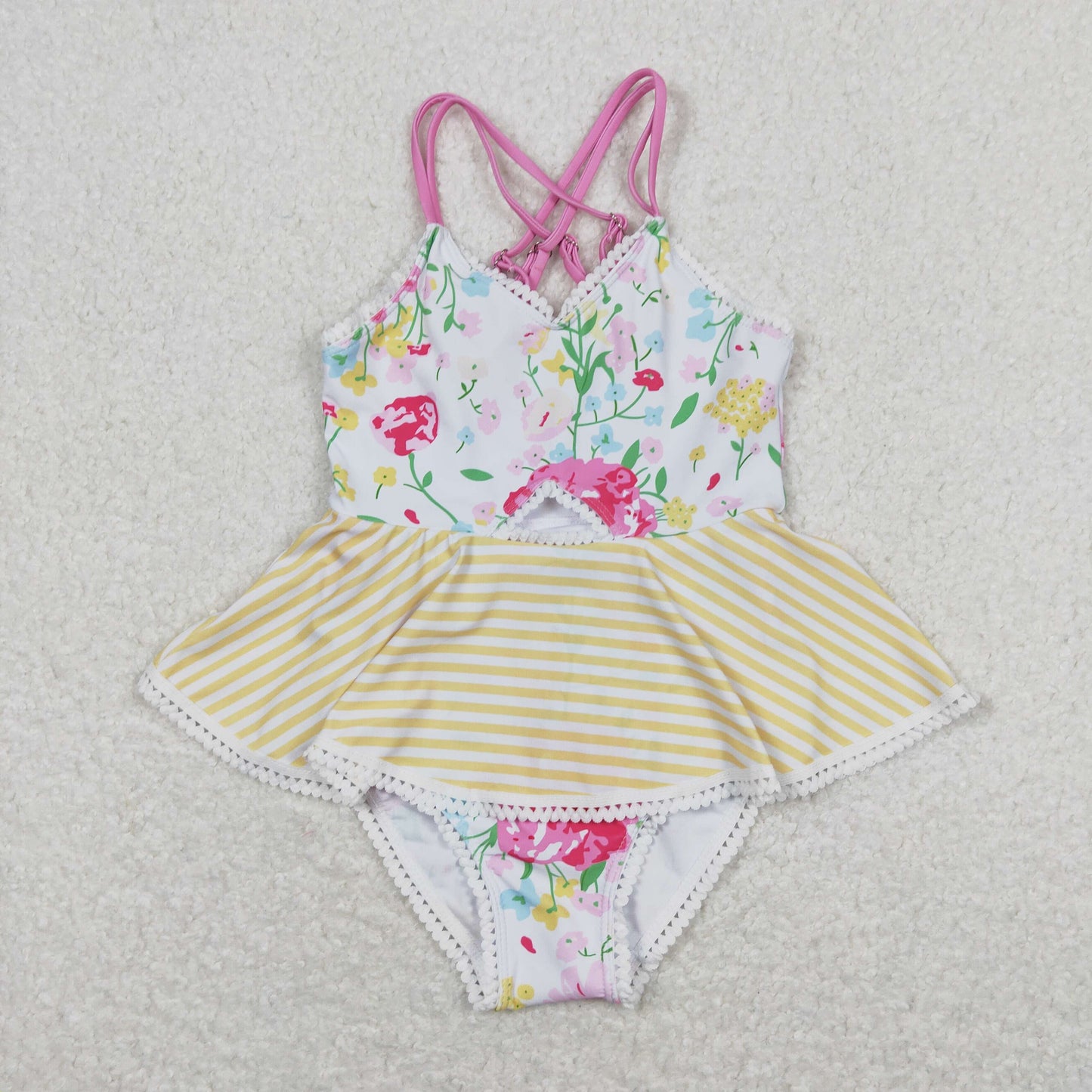 Baby Girl Floral Summer One Piece Swimsuit