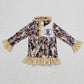 GT0313 Baby Girl Long Sleeves Dog Camo Zipper Hunting Pullover