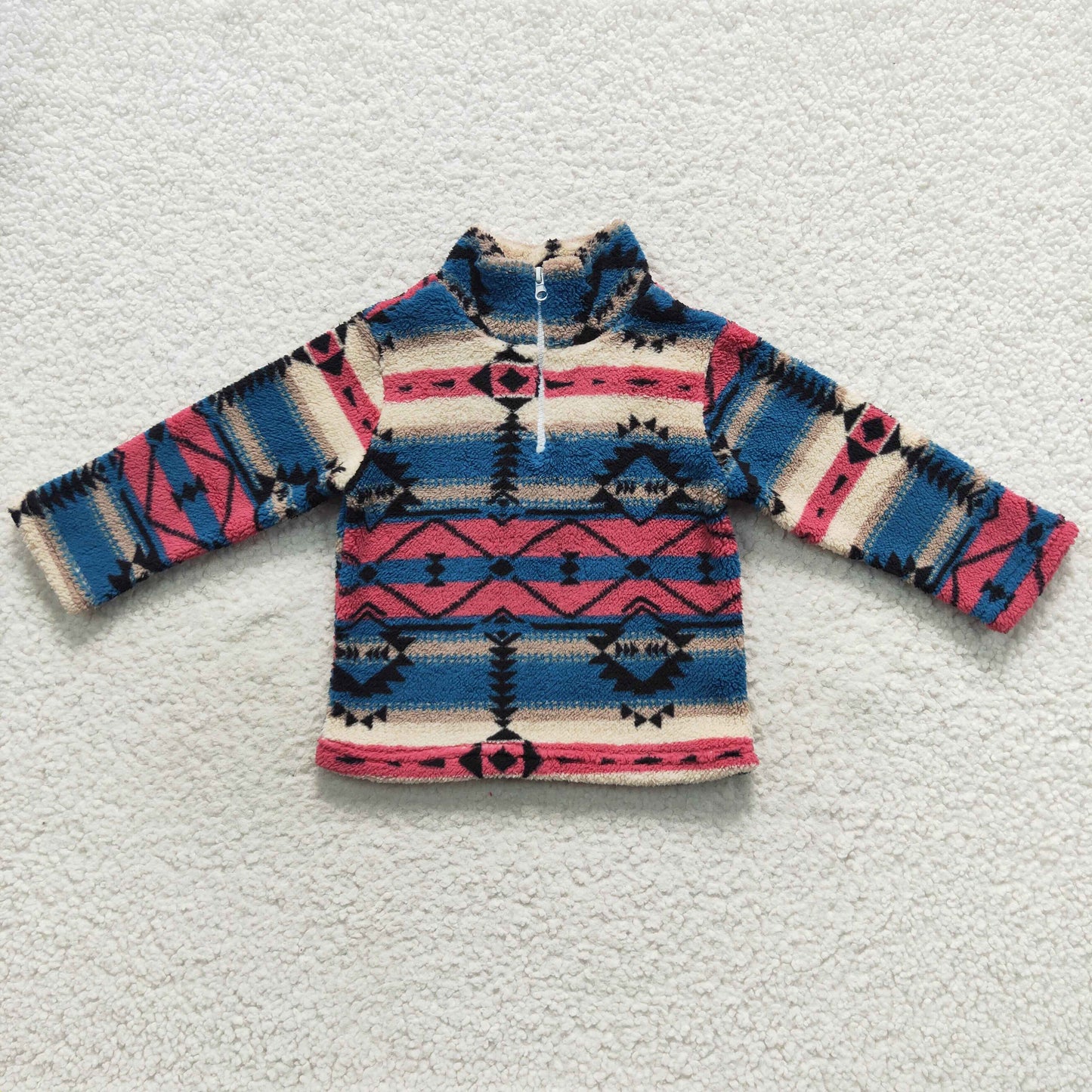 BT0353 Baby Girl Zipper Overcoat Aztec Coat Jacket Pullover