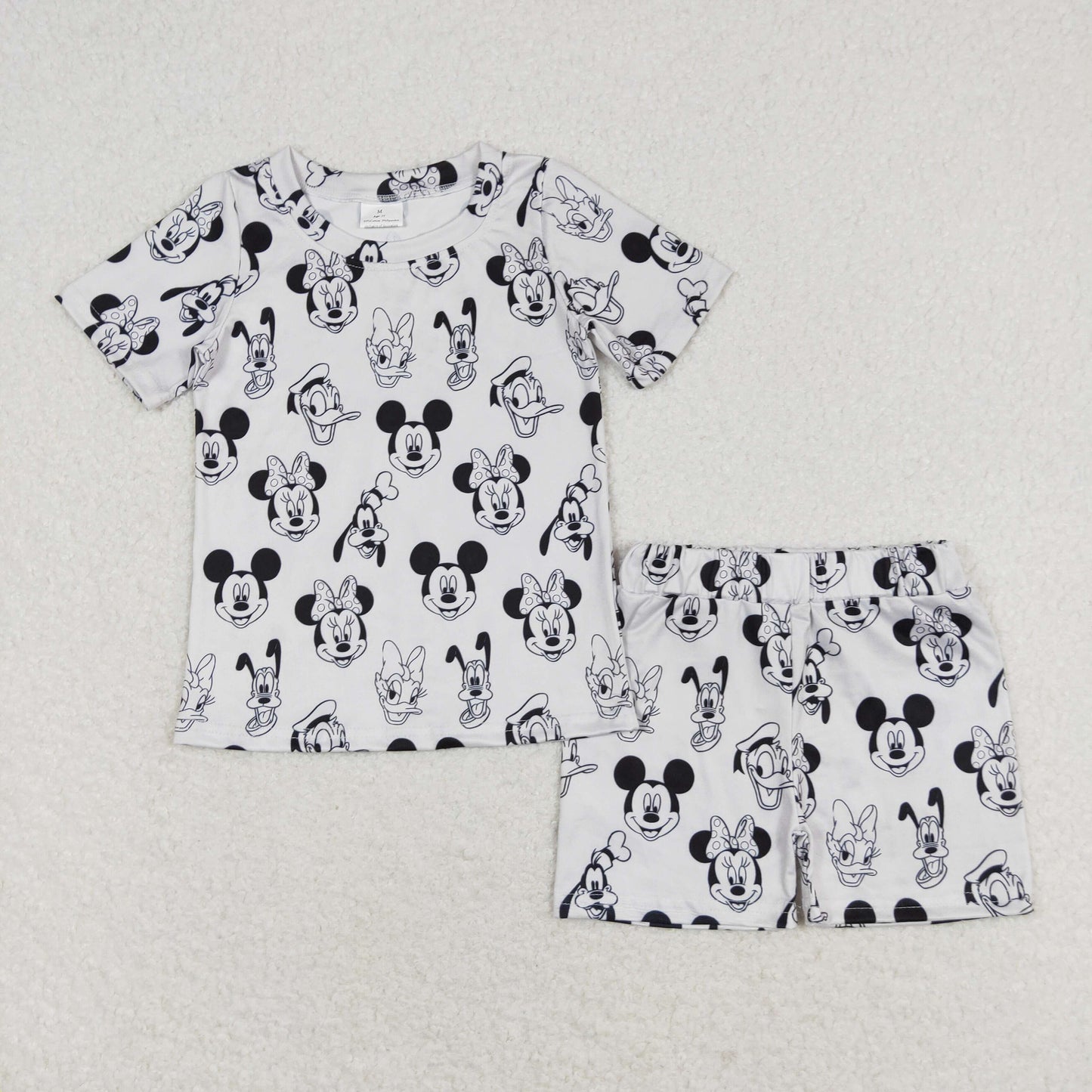 Baby Boy Short Sleeves Cartoon Mouse Shirt Shorts Pajama Set