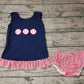 No moq Pre-order Baby Girl Sleeveless Baseball Tunic Plaid Bummies Shorts Set