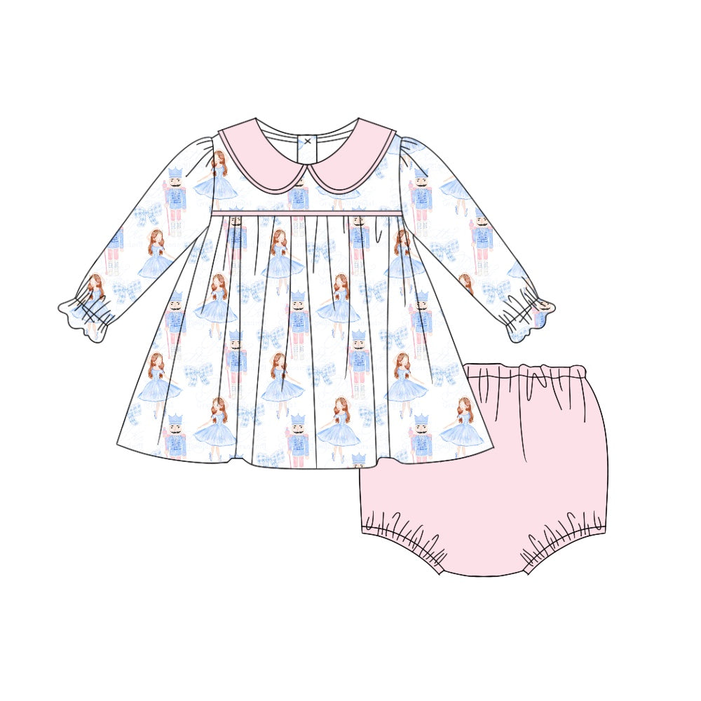 Pre-order Baby Girl Dance Tunic Pink Bummie Clothes Set