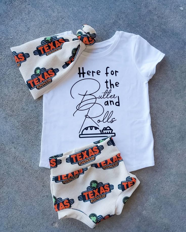 Preorder Baby Boy Short Sleeve Texas Shirt Bummies Clothes Set ( Moq 5 )